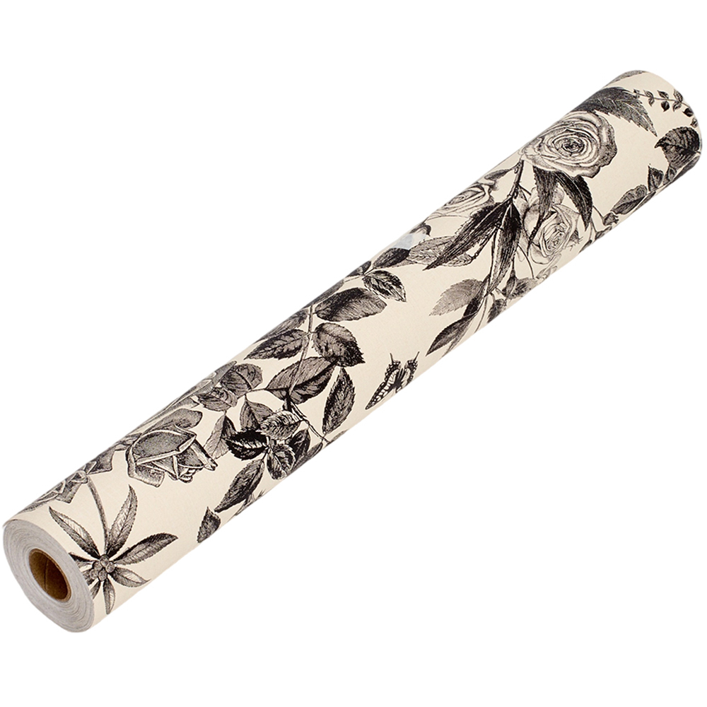Living and Home Floral Pattern Beige and Black Peel and Stick Wallpaper Image 3