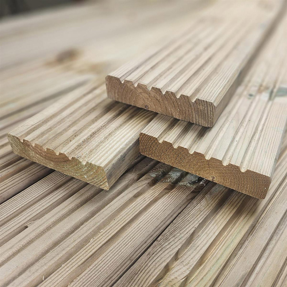 Snowdon Timber Pressure Treated Garden Decking Board 2.4m x 120mm 15 Pack Image 3