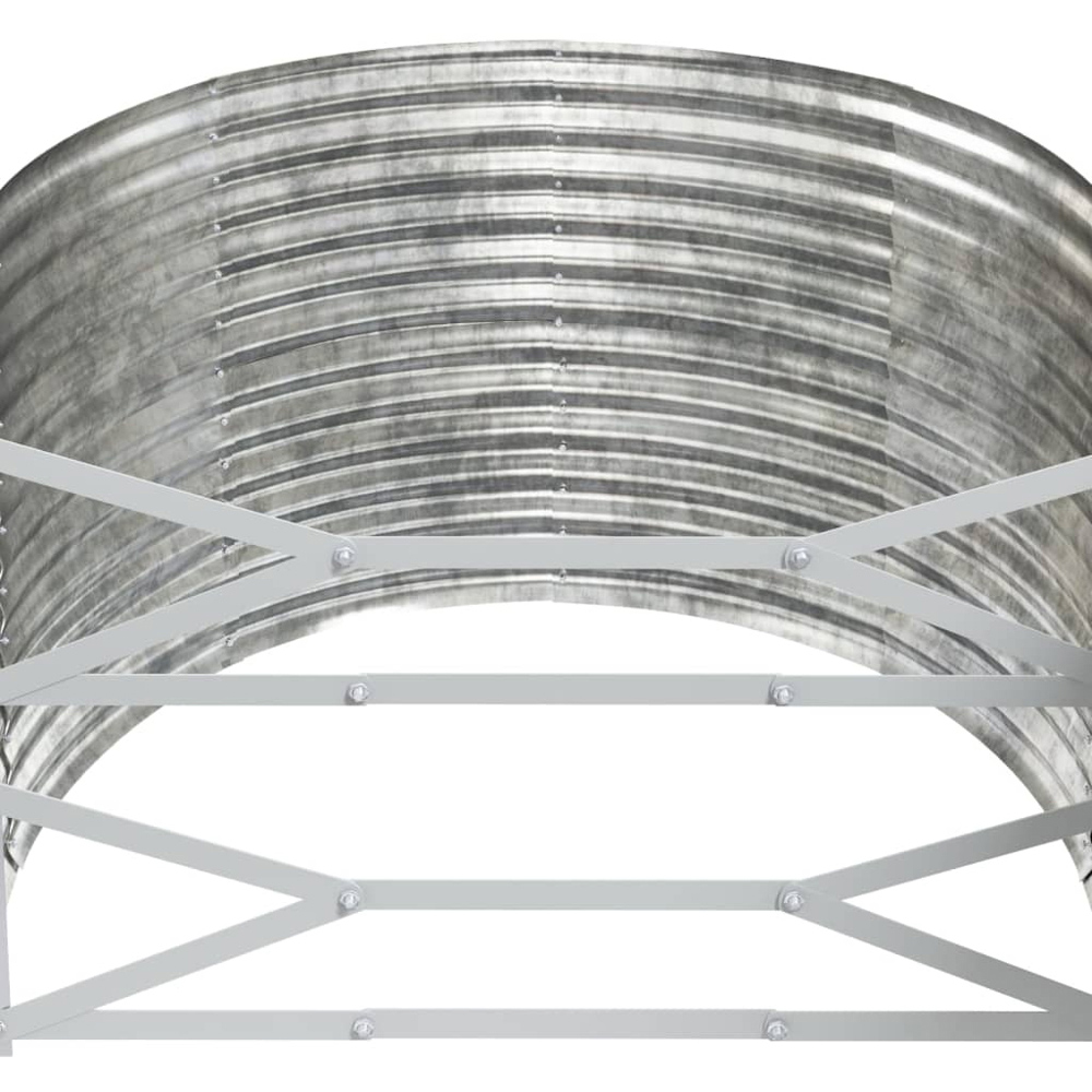 vidaXL Silver Galvanised Steel Garden Raised Bed 396 x 100 x 68cm Image 4