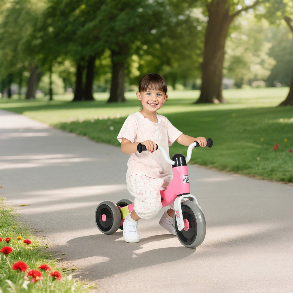 Tommy Toys Pink 3 Wheel Baby Balance Bike Image 2