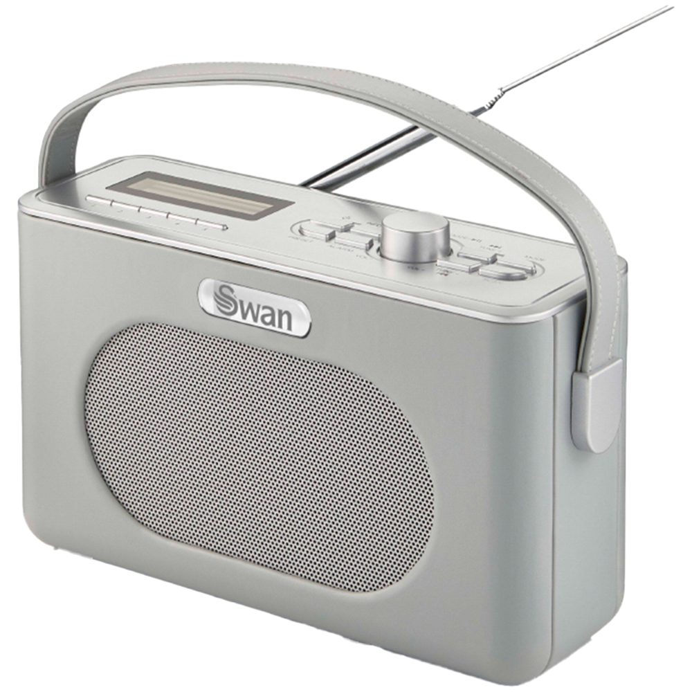 Swan Retro Grey DAB Bluetooth Radio Image 1