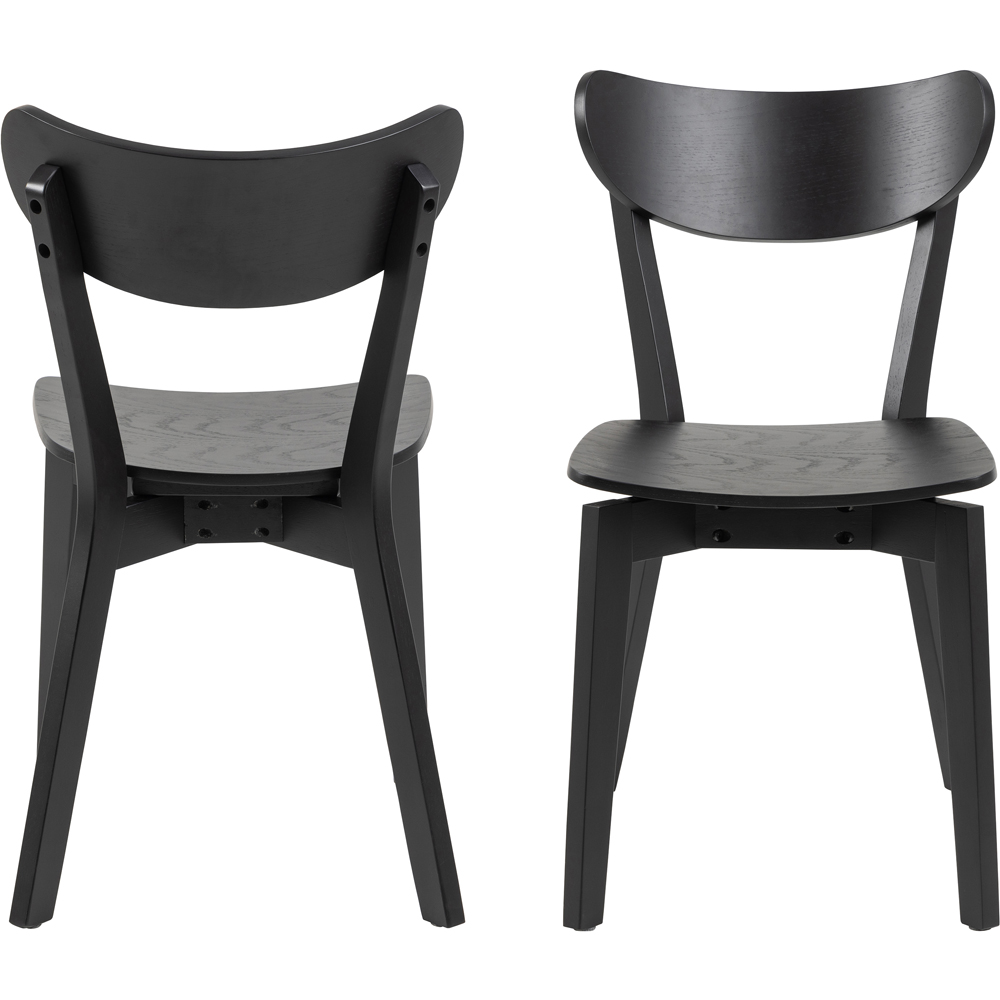 Florence Roxby Set of 2 Black Dining Chairs Image 3