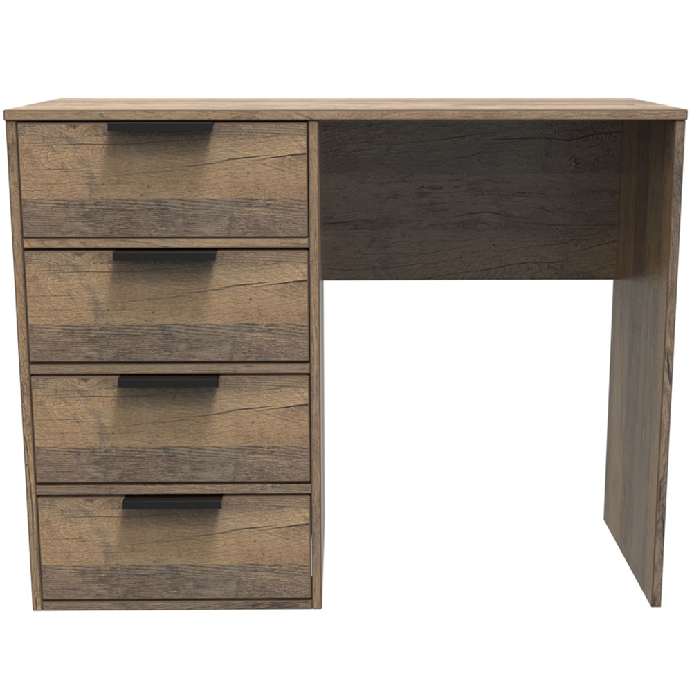 Crowndale Hong Kong 4 Drawer Vintage Oak Dressing Table Image 3