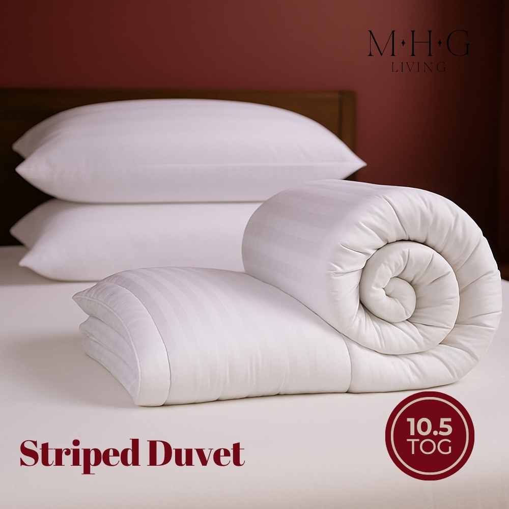 MHG Living Super King Size White All Seasons Hollowfibre Duvet Set 10.5 Tog Image 6