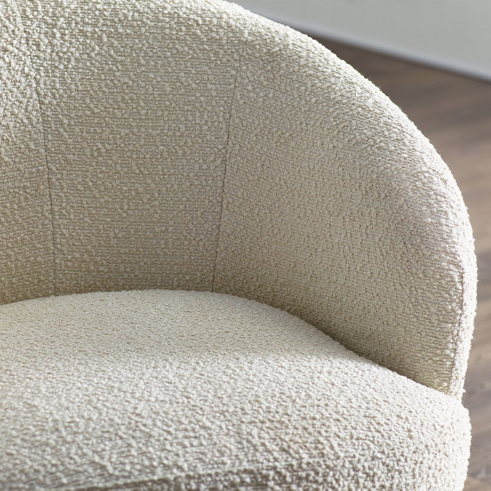 Julian Bowen Gigi Ivory and Black Boucle Accent Chair Image 5