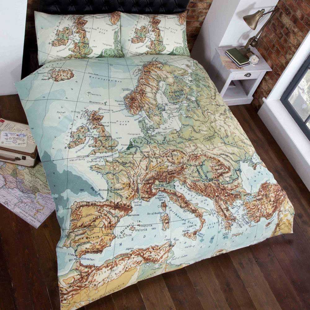 Rapport Home Map Double Multicolour Duvet Set Image