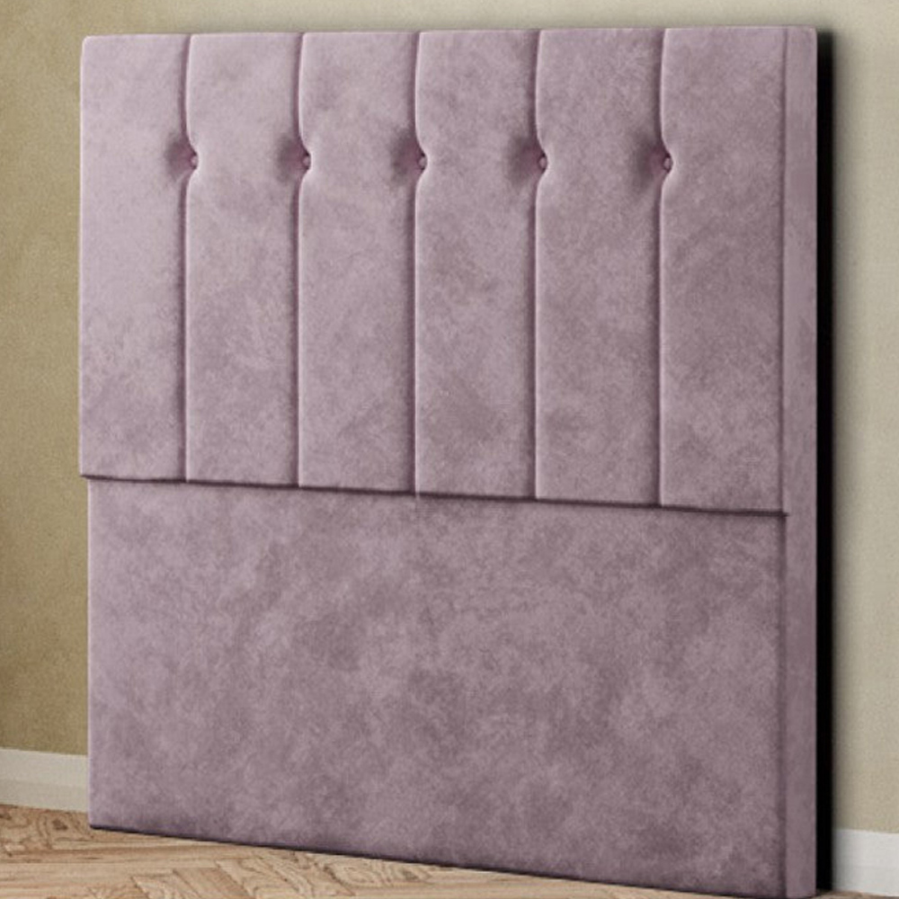 Eleganza Highland Single Blush Plush Floor Standing Headboard Image 1