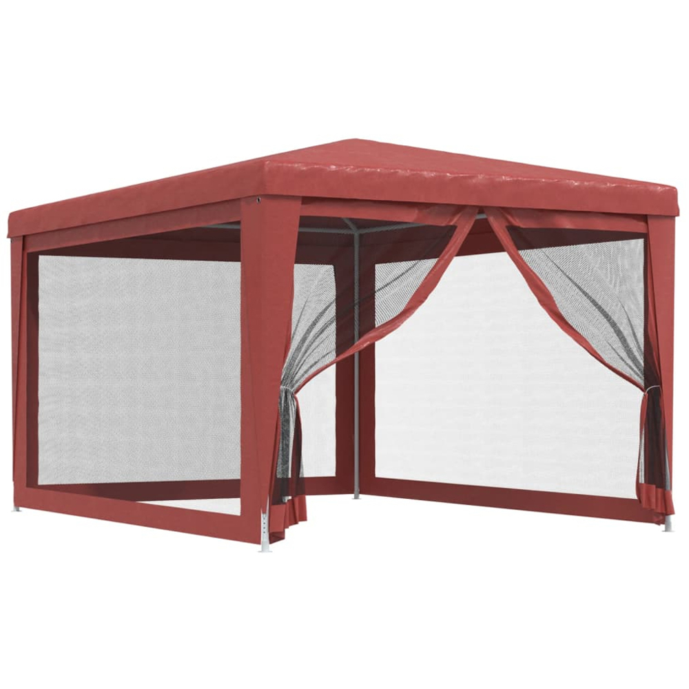 vidaXL 3 x 4m Red Party Tent with Mesh Sidewalls Image 2