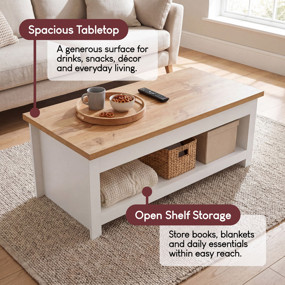 VIDA DESIGNS Arlington White Coffee Table Image 7