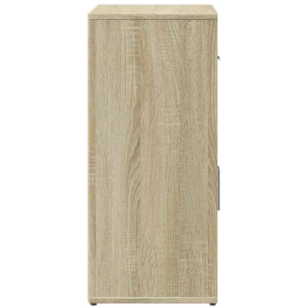 vidaXL 2 Door Single Drawer Sonoma Oak Sideboard Set of 2 Image 5
