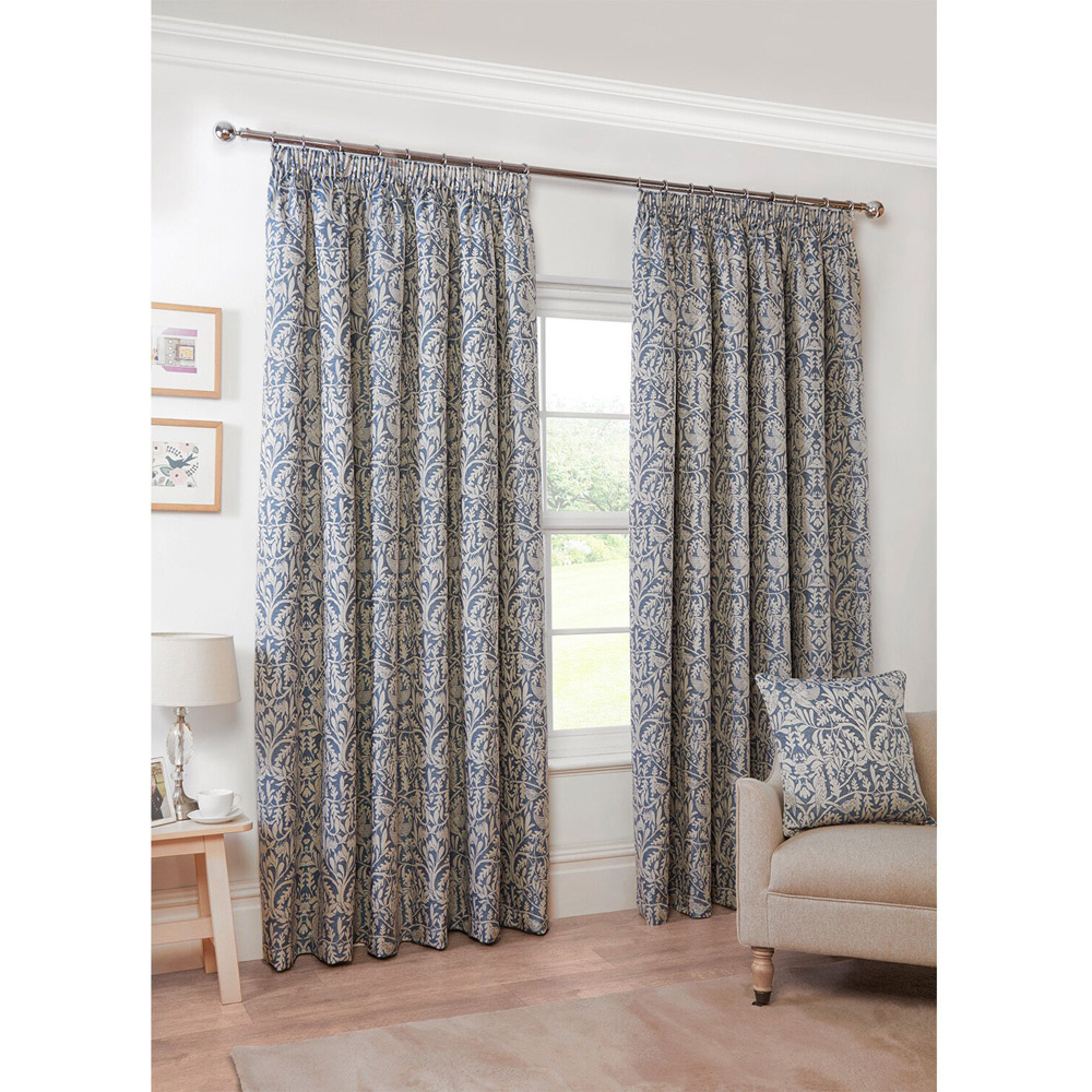 Elmsley Taped Curtain Navy - Navy / 229cm Image 5