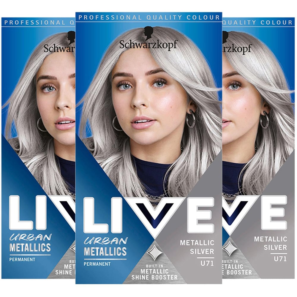 Schwarzkopf Live Colour + Lift Ultra Violet L76 Permanent Hair Dye 3 Pack Image 1