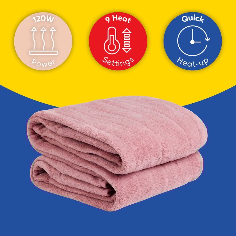 Russell Hobbs RHHT1004PNK Pink Microfleece Heated Throw 180 x 130cm Image 8