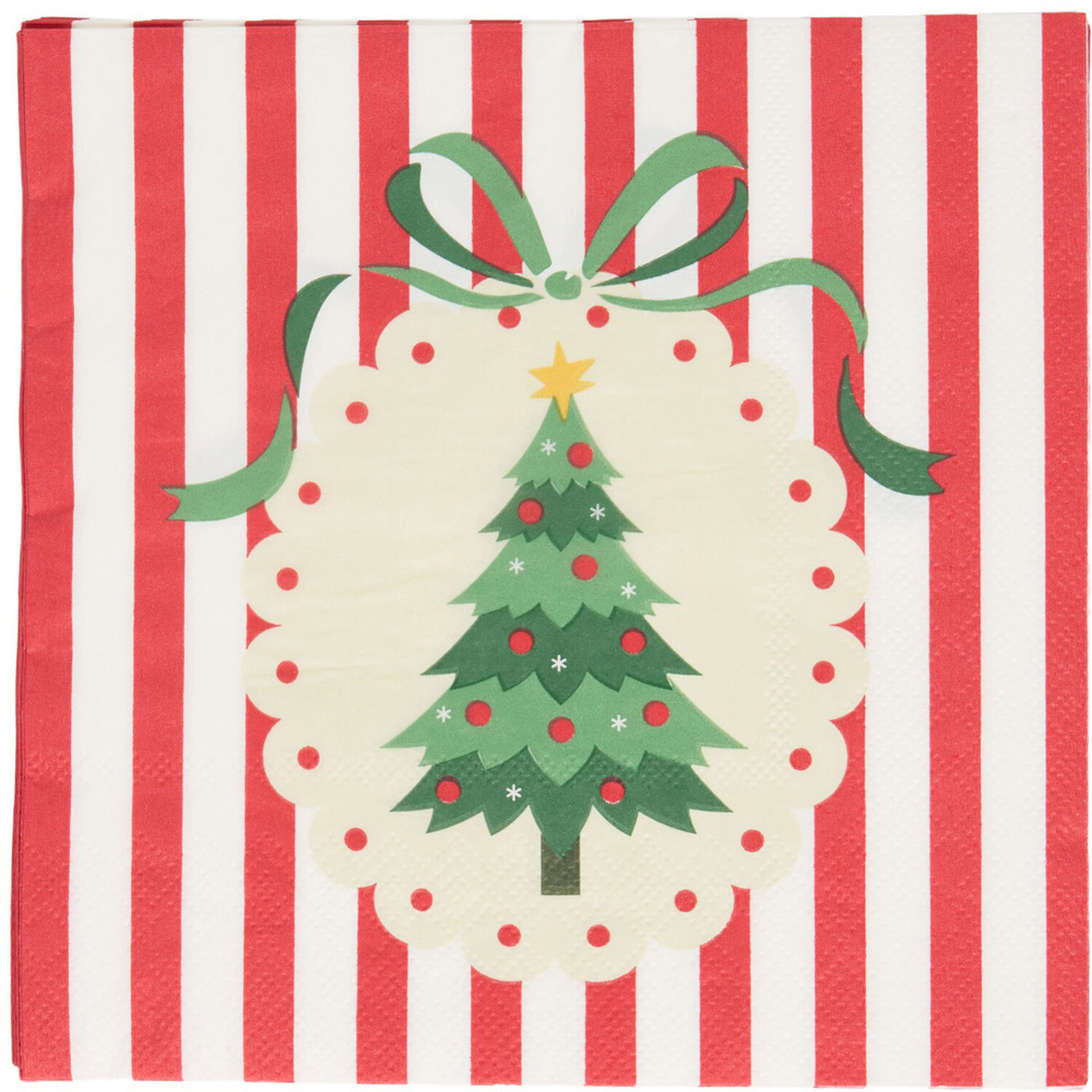 Pack of 20 Christmas Bow Paper Napkins Image 2