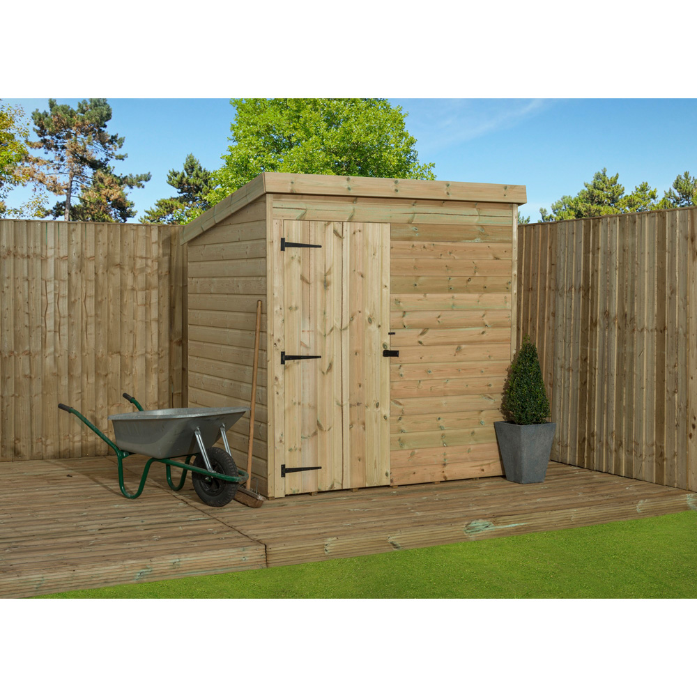 Empire Sheds 1000 5 x 4ft Door Tongue and Groove Pent Garden Shed Image 4
