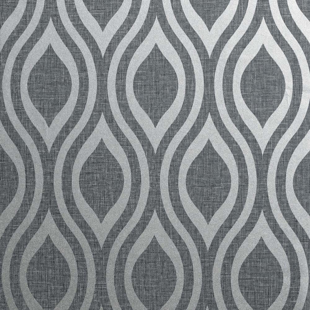 Arthouse Artistick Ogee Grey and Silver Wallpaper Image 1