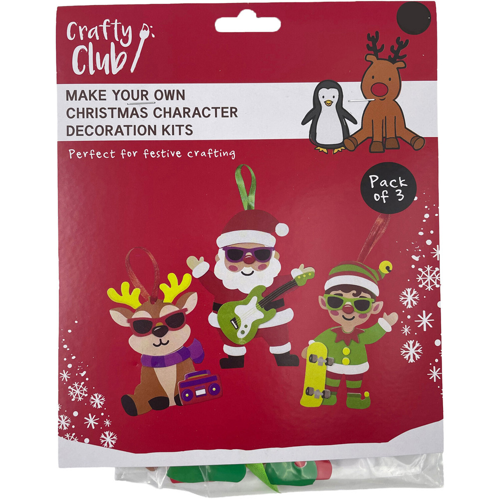 Pack of 3 Christmas Make Your Own Character Decoration Kits Image 2
