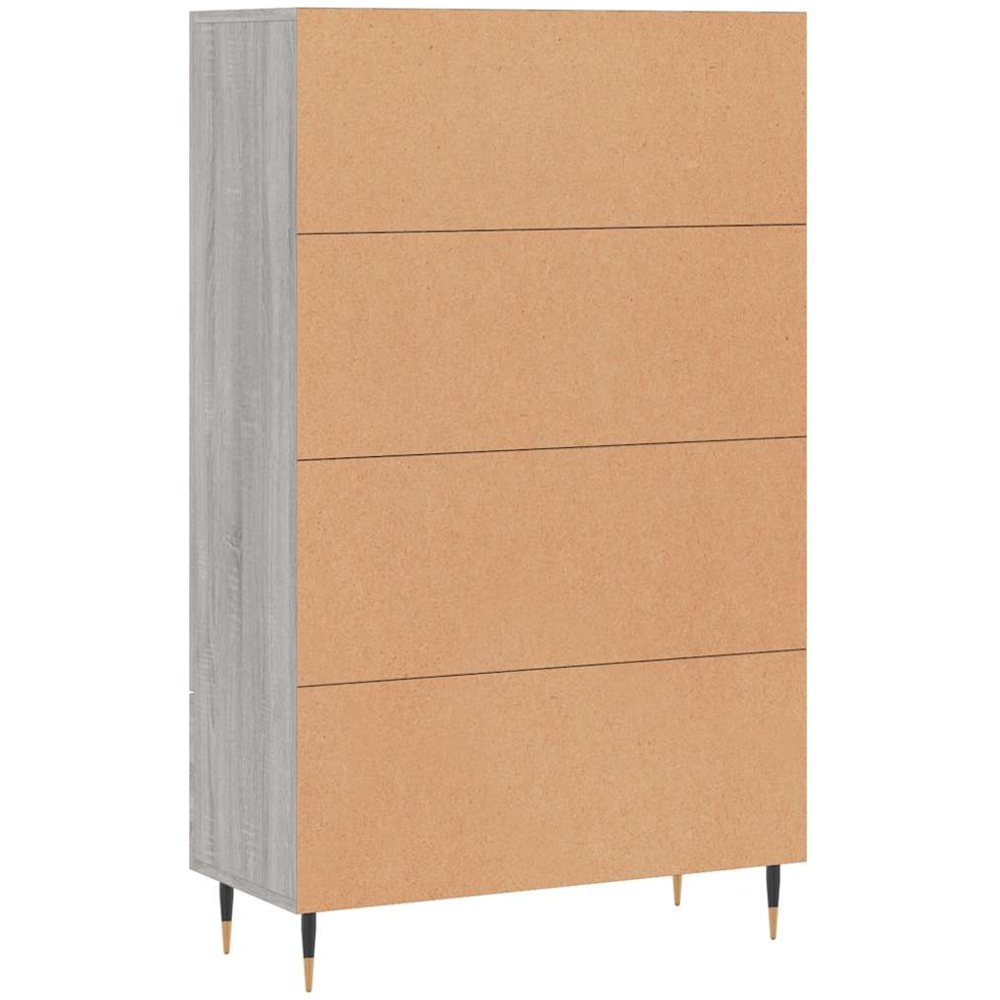 vidaXL 2 Door Single Drawer Grey Sonoma Highboard Image 8