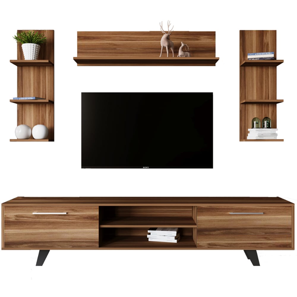 Evu MILANO 2 Doors Walnut TV Cabinet Image 2