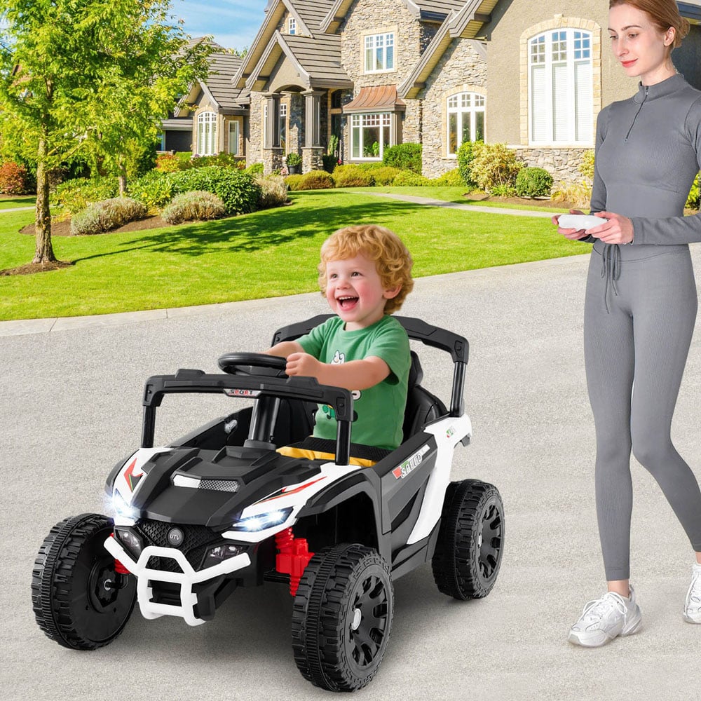 Costway Kids White Ride On UTV Car with Remote 12V Image 5