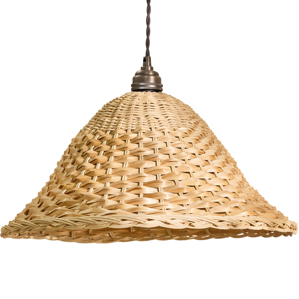 Dibor Natural 2 Tone Rattan Ceiling Light Shade Image 1