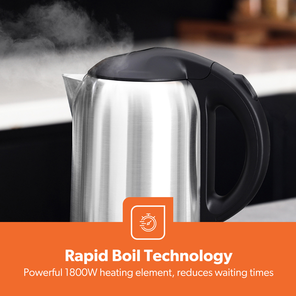 Geepas GK5466 Stainless Steel 1.8L Cordless Kettle 1800W Image 3