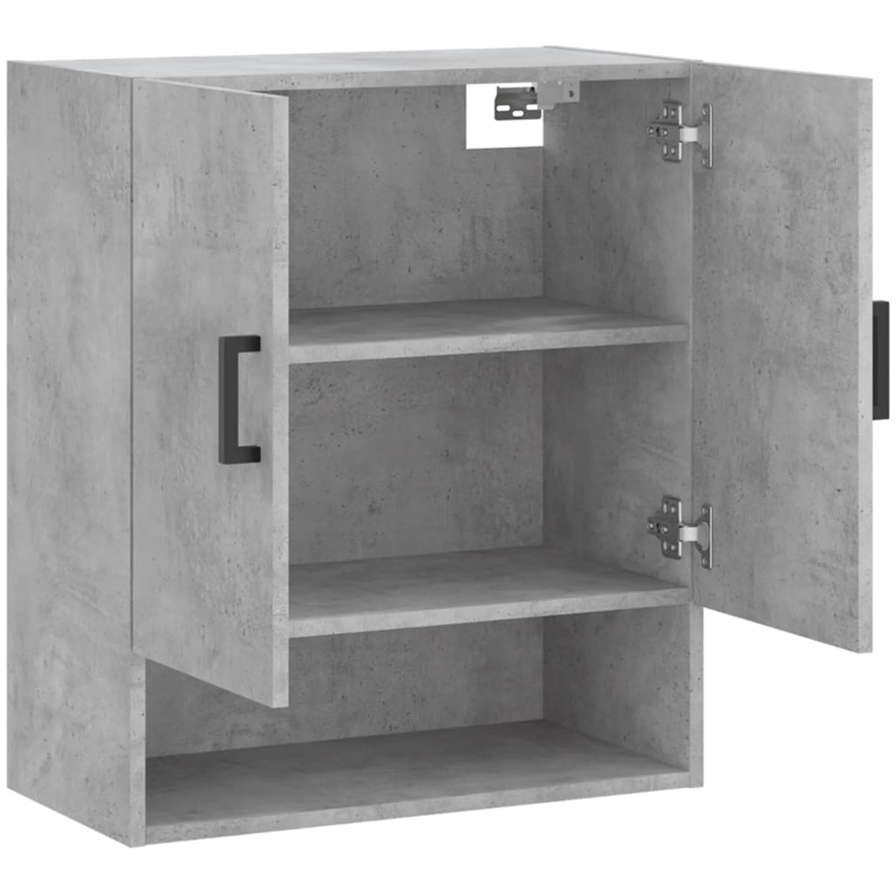 vidaXL 2 Door Single Shelf Concrete Grey Wall Cabinet Image 6