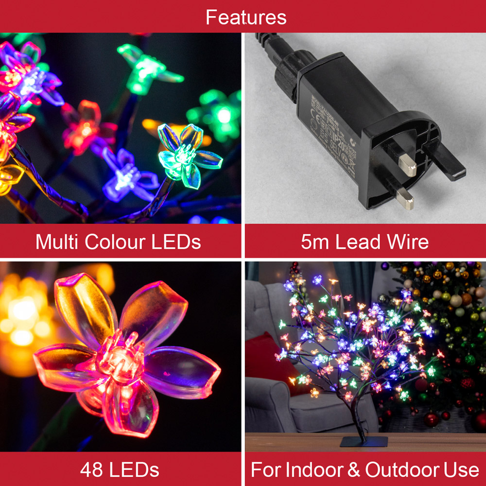 The Christmas Workshop 128 Multicolour LED Blossom Tree Image 6
