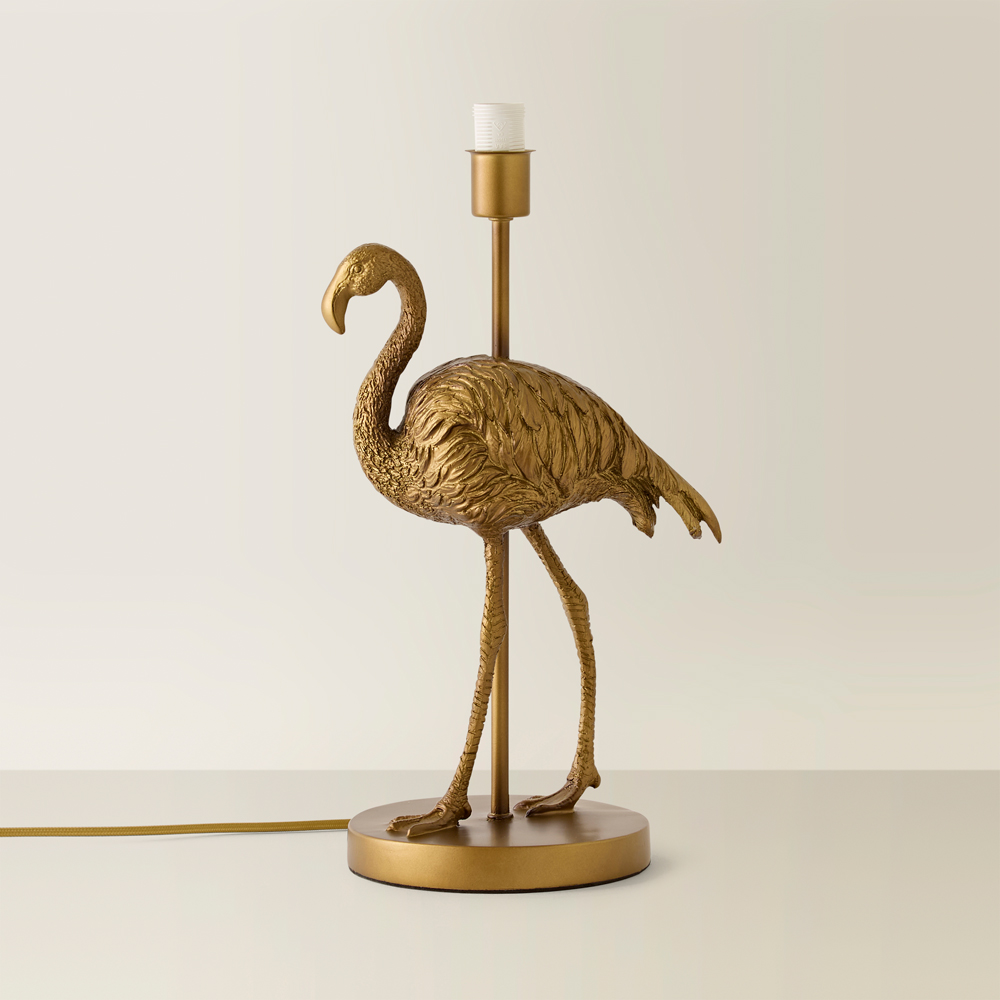 ValueLights Flo Flamingo Brushed Bronze Table Lamp Base Image 3