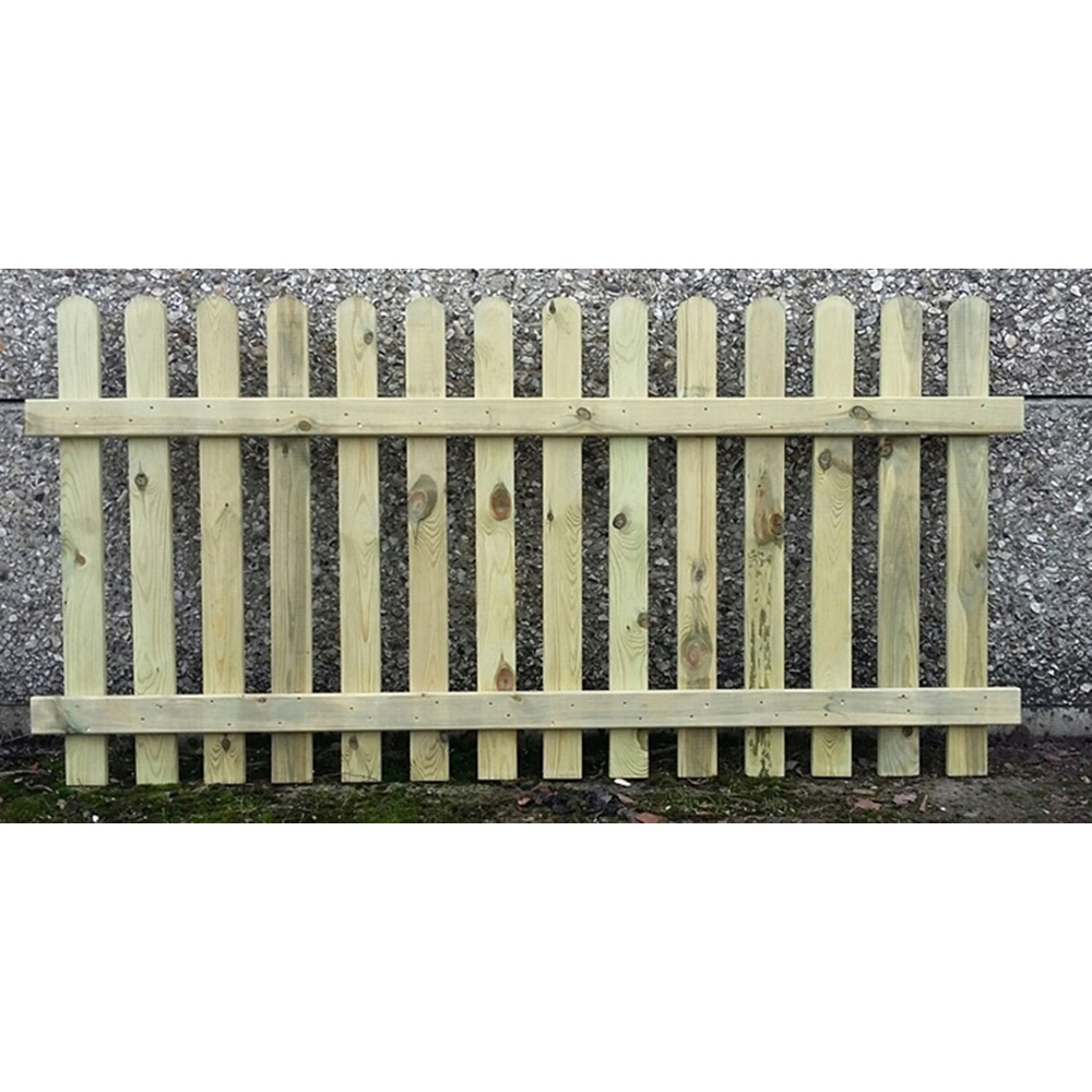 Inspirational Gifting Hand Built Treated Wood Picket Garden Fence Panels 90 x 180cm 2 Pack Image 2