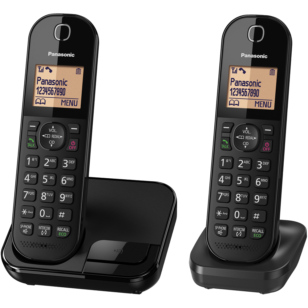 Panasonic KX-TGC412EB DECT Cordless Phone with Eco Mode Twin Pack Image 1