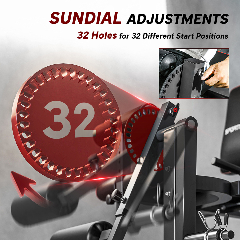 SPORTNOW Adjustable Calf Raise and Leg Extension Curl Machine Image 5