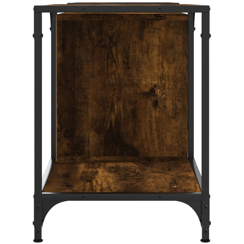 vidaXL 4 Shelf Smoked Oak Industrial Style Adjustable TV Cabinet Image 5