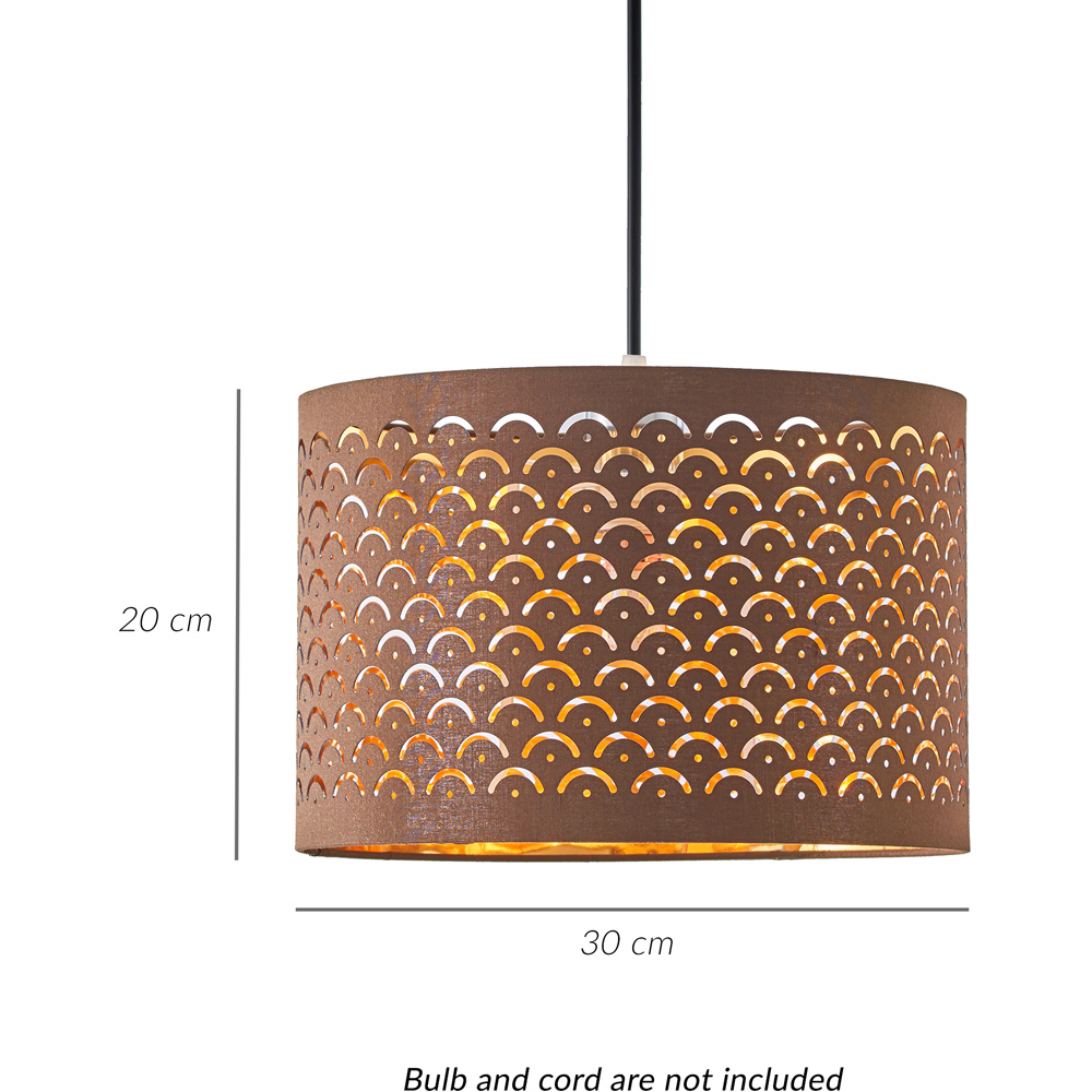 Innoteck Brown and Gold Reflective Drum Lamp Shade Image 5