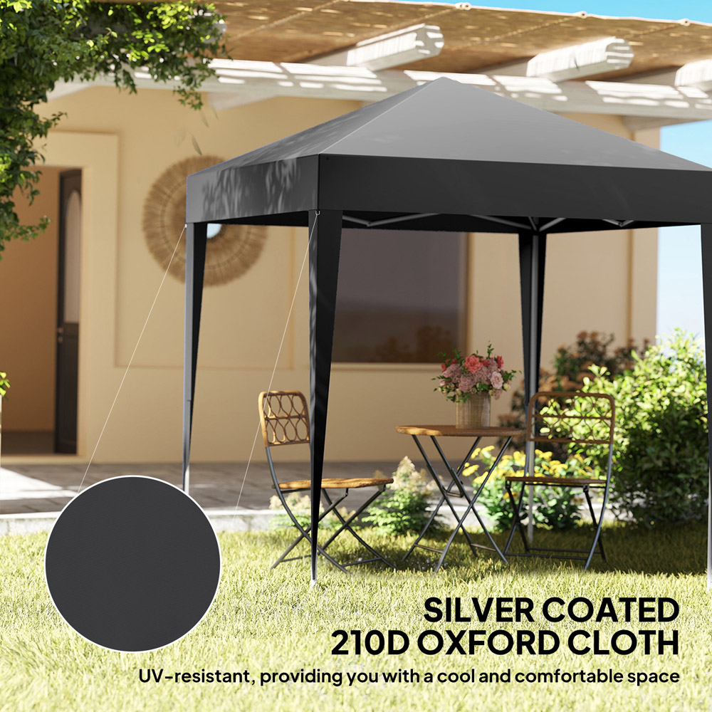 Outsunny 2 x 2m Black Marquee Pop Up Gazebo Party Tent Image 6