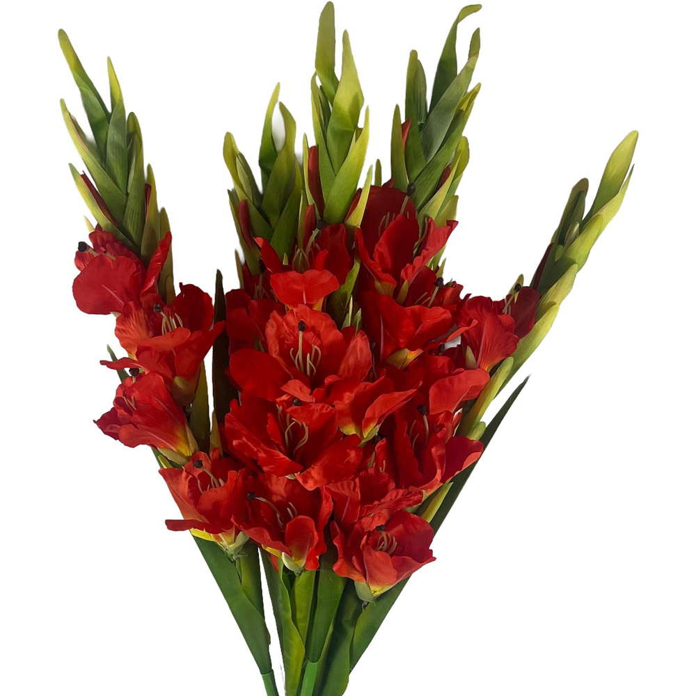 Leaf Orange Gladioli Artificial Stem 115cm 6 Pack Image 2