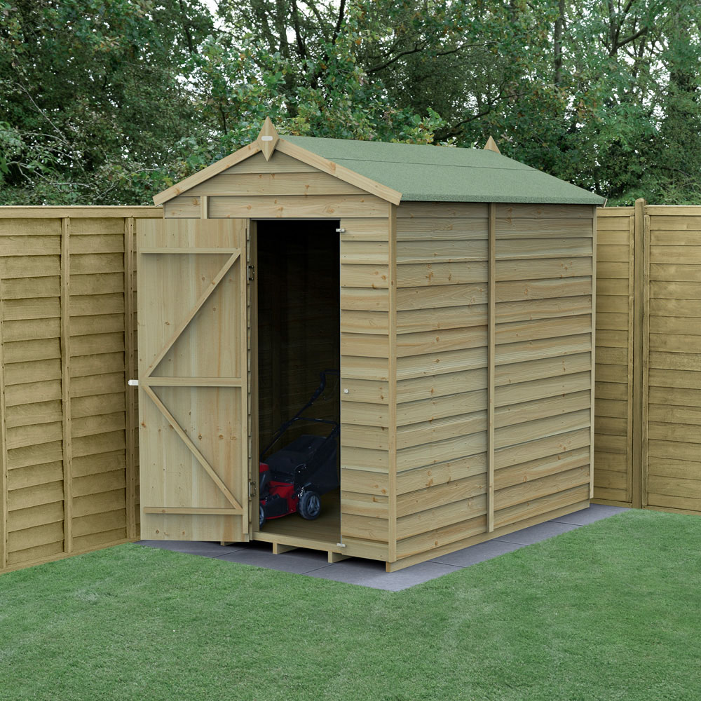 Forest Garden 4LIFE 5 x 7ft Single Door Apex Shed Image 2