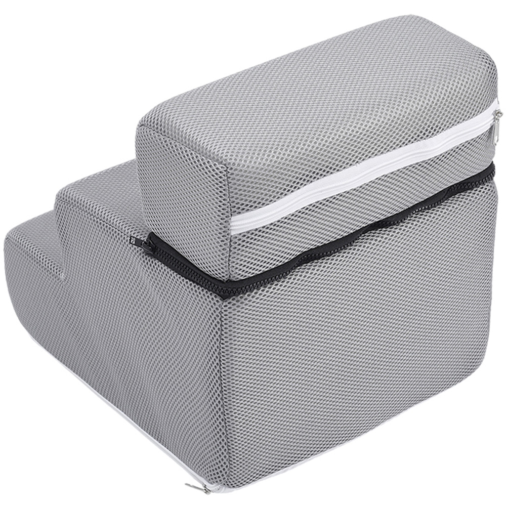H&O Direct 3 Step Mesh Pet Stairs with Detachable Cover Image 3