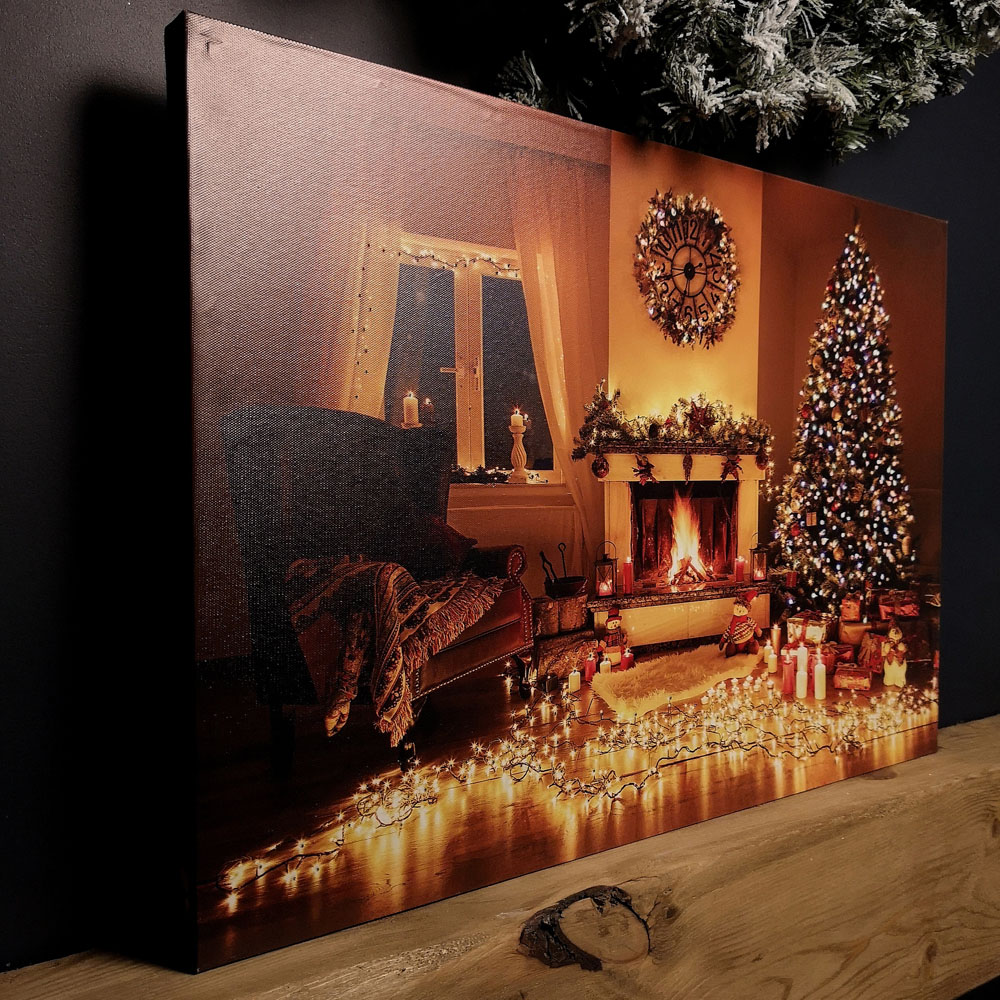 Samuel Alexander Multicolour LED Christmas Tree Light Up Wall Art 40 x 60cm Image 5