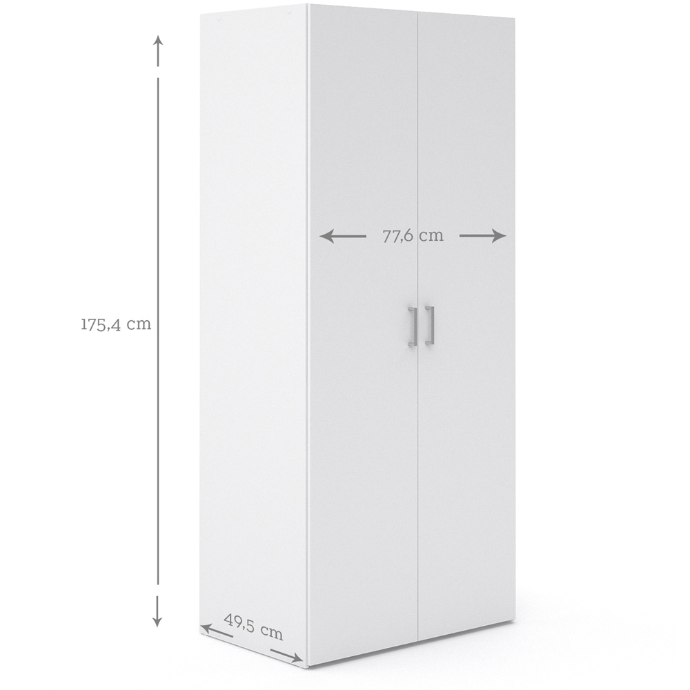 Florence Space 2 Door White Wardrobe Image 6