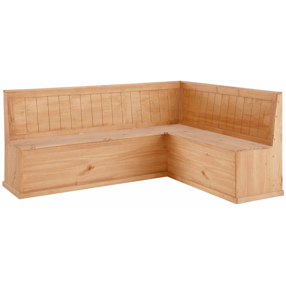 Loft24 Sara 4 Seater Solid Pine Wood L-Shaped Corner Bench Image 2
