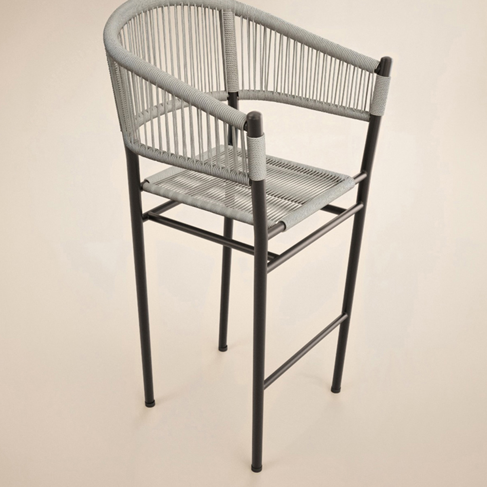SOLACE+CO Hana Lita 2 Seater Dark Brown Garden Bar Set Image 2