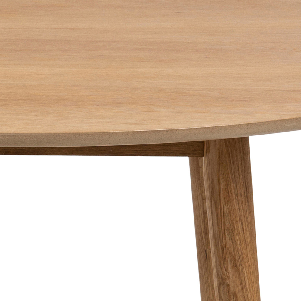 Florence Nagano 4 Seater Round Dining Table Oak Image 6