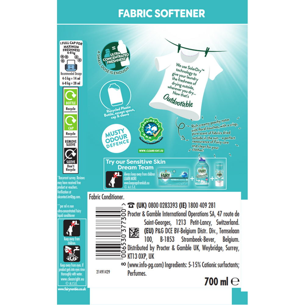 Fairy Outdoorable Ultra Concentrated Fabric Softener Original Image 3
