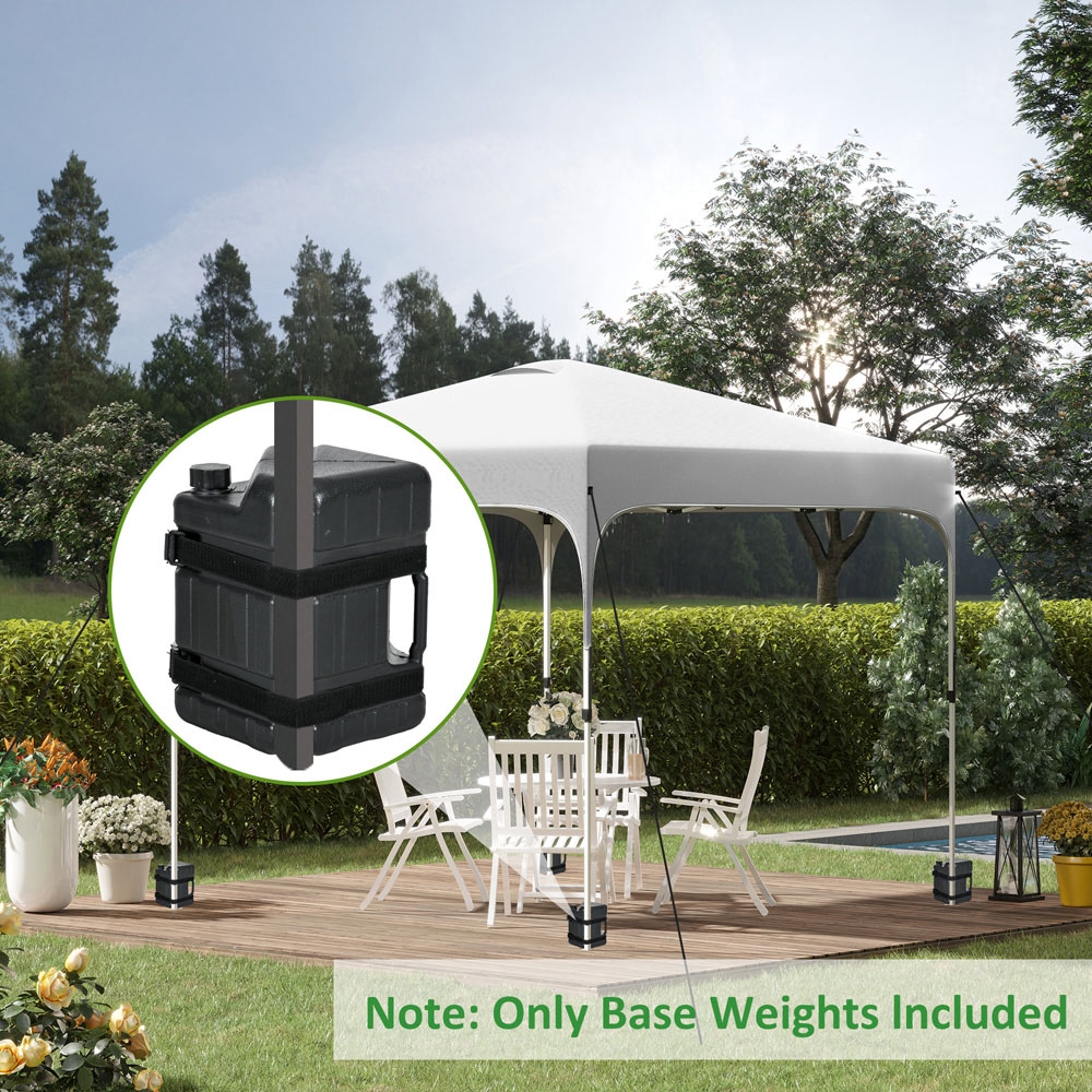 Outsunny HDPE Gazebo Water or Sand Filled Weights Set of 4 Image 3