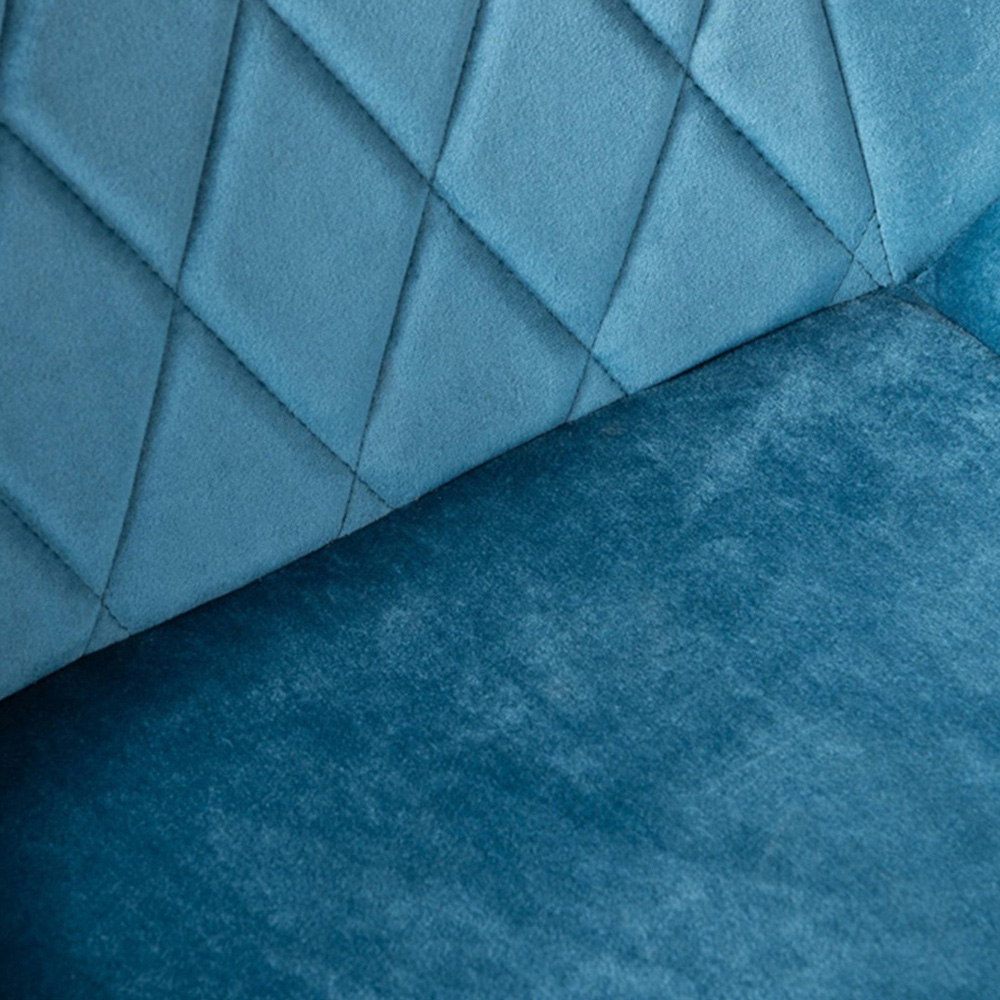 Furniturebox Arona Cesano 6 Seater Round Dining Set Blue and Black Image 6