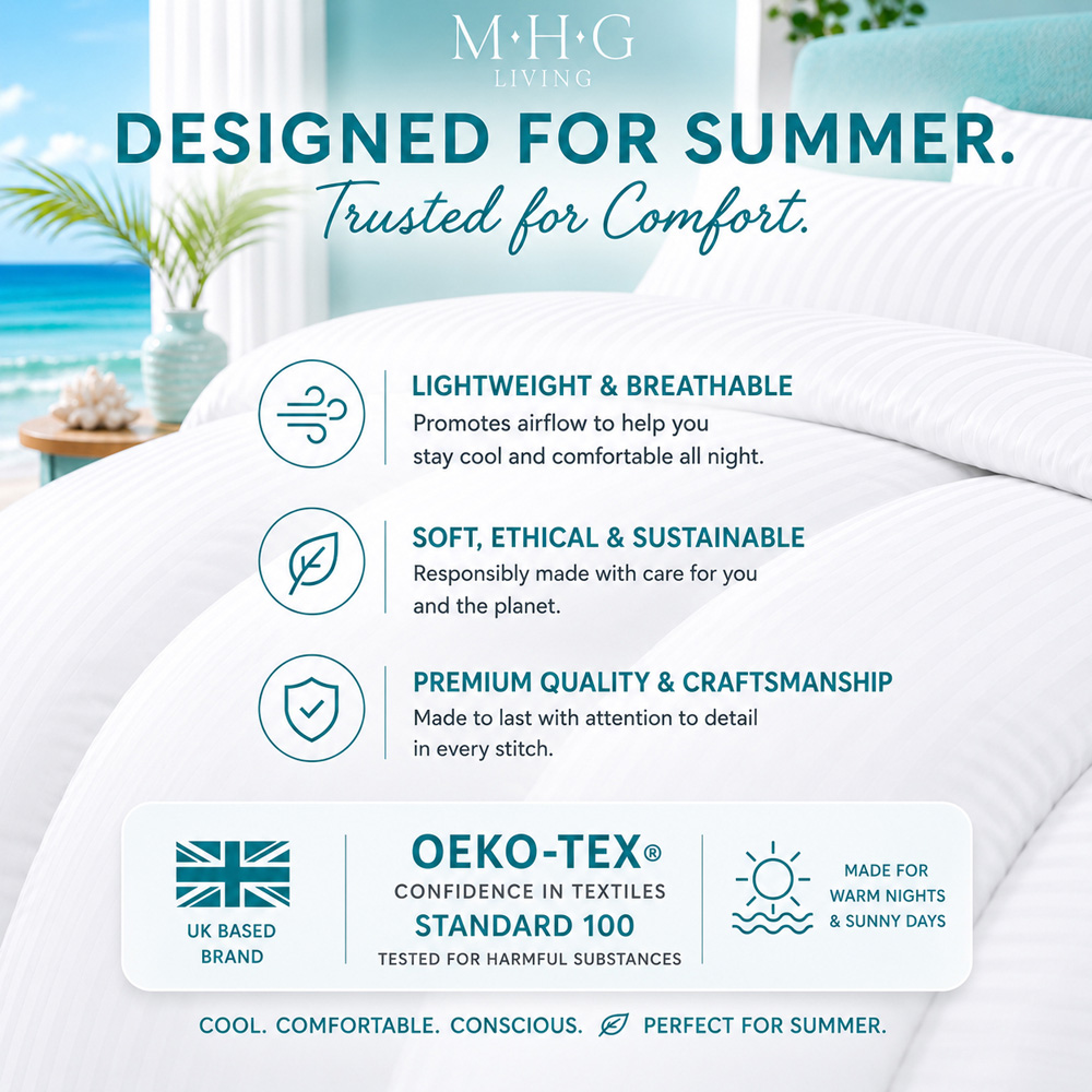 MHG Living King Size Summer Ultra Lightweight Hollowfibre Duvet 1 Tog Image 8