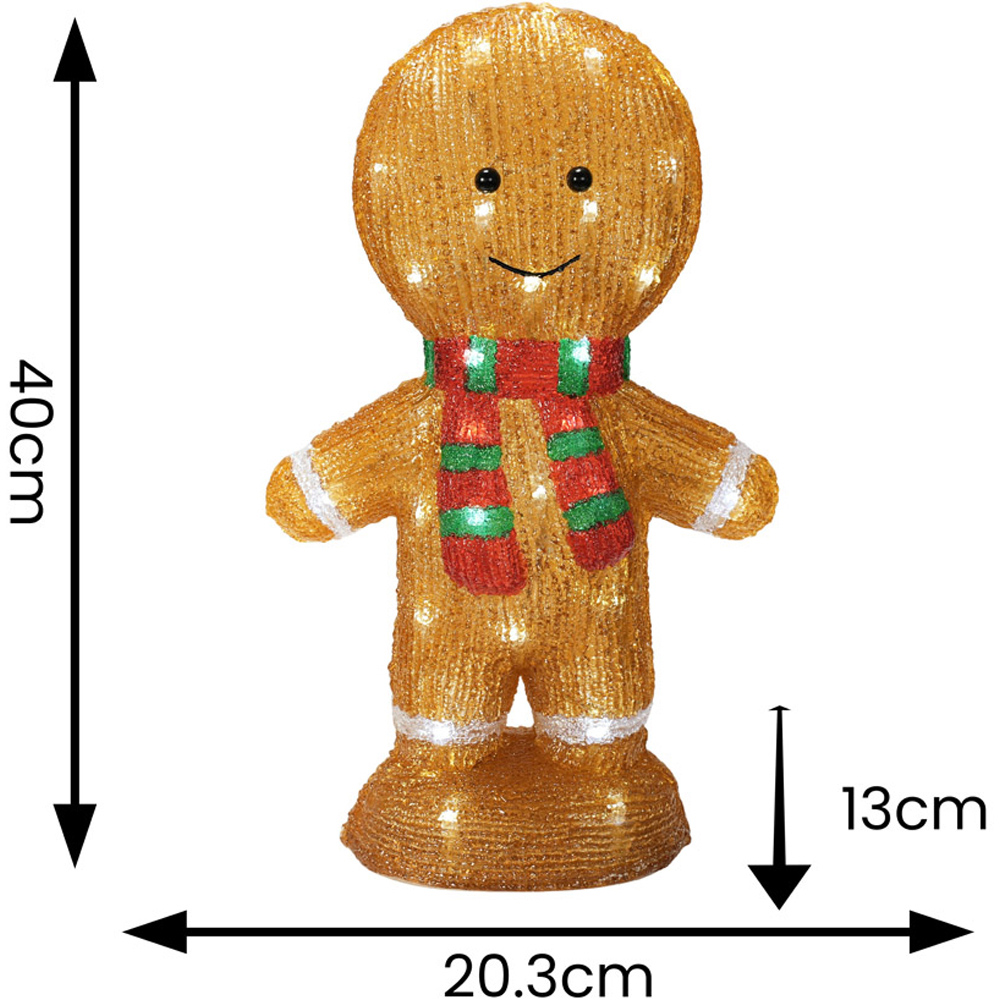 ValueLights Gerry Gingerbread Man LED Christmas Decoration Image 4