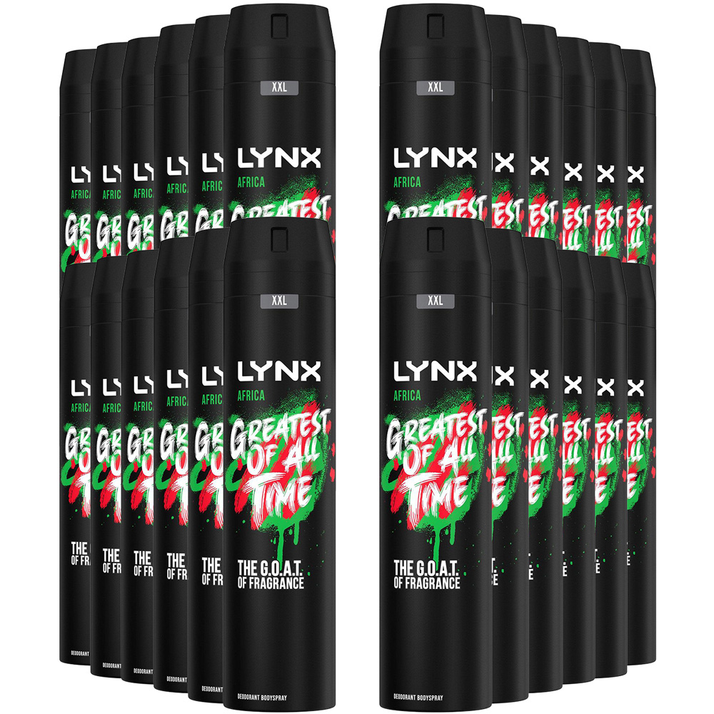 Lynx Africa The G.O.A.T. of Fragrance 48H Protection Deodorant Body Spray 250ml 24 Pack Image 1