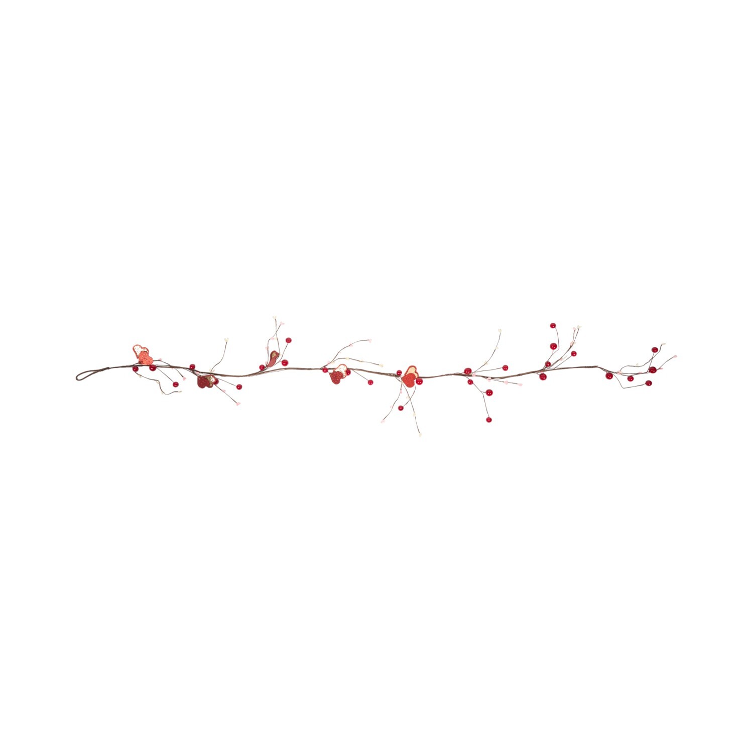 Glitter Hearts Garland Red Image 4